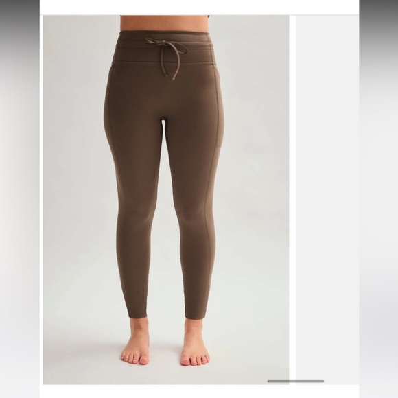 Girlfriend Collective Cafe Compressive Drawstring Pocket Leggings Medium M - Picture 9 of 10